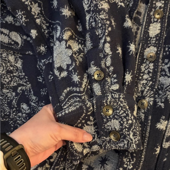 Free People Navy and White Cotton Jacket - Picture 10 of 12